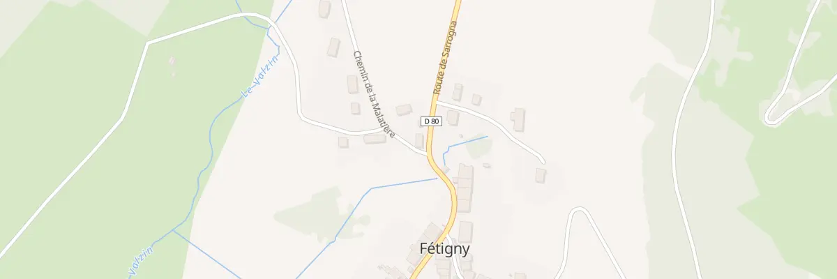 Plan du 2 Che de la Malatiere Fetigny à Valzin en Petite Montagne