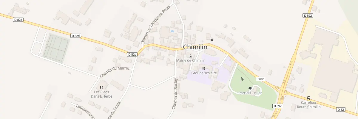 Plan du 33 Che du Bucley à Chimilin