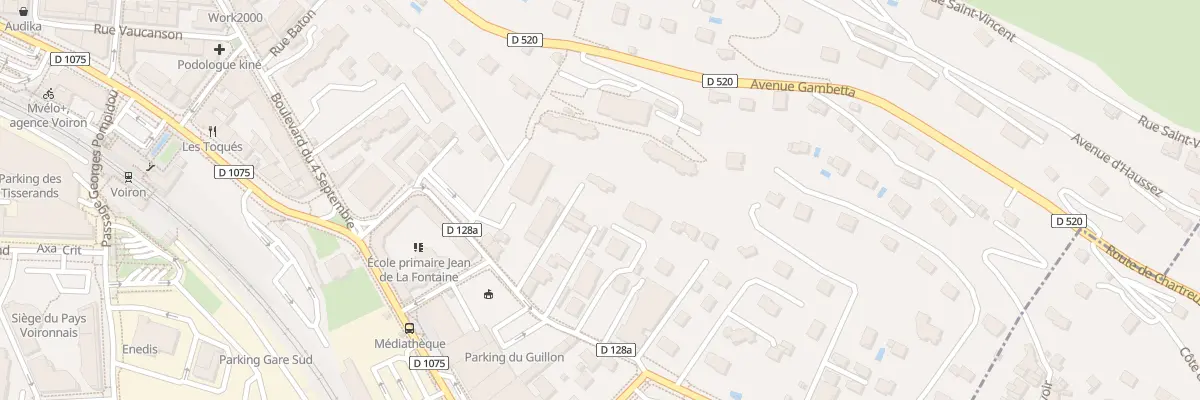 Plan du 43 Bd du Guillon à Voiron