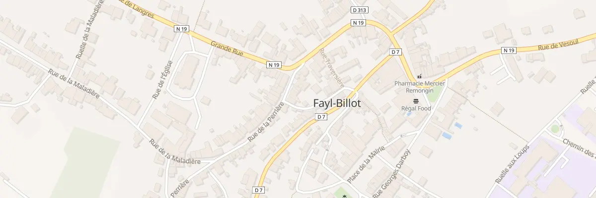 Plan du 7 Rue de la Perriere à Fayl-Billot