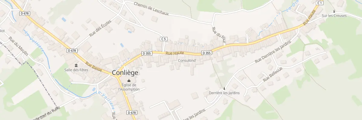Plan du 28 Rue Haute à Conliège
