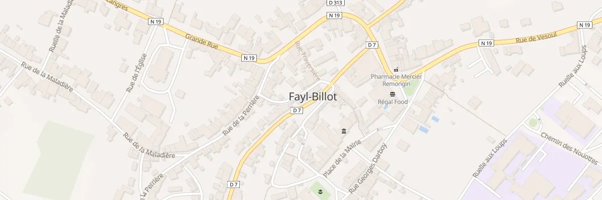 Plan du 16 Rue Jean Brugnon à Fayl-Billot