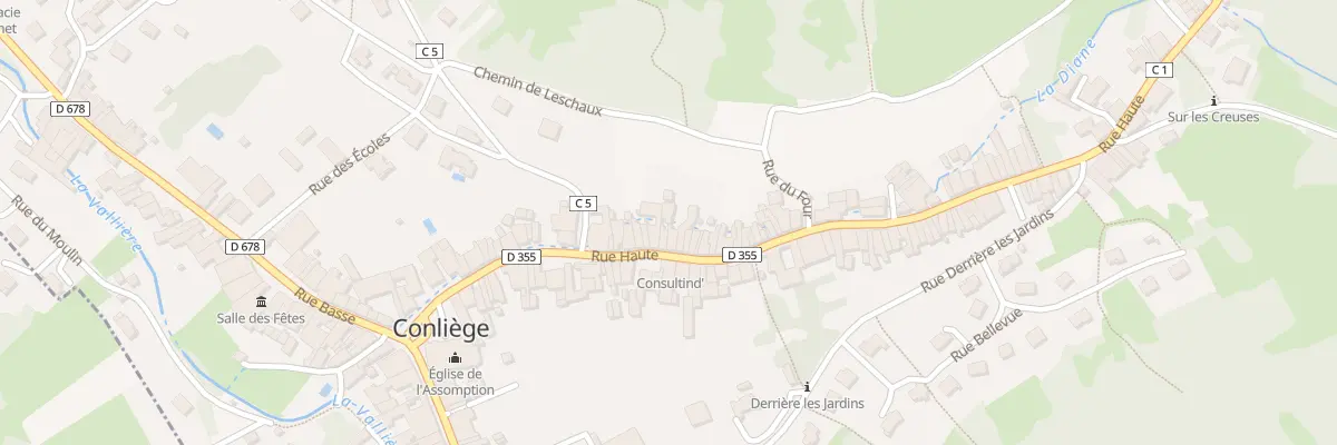 Plan du 43 Rue Haute à Conliège
