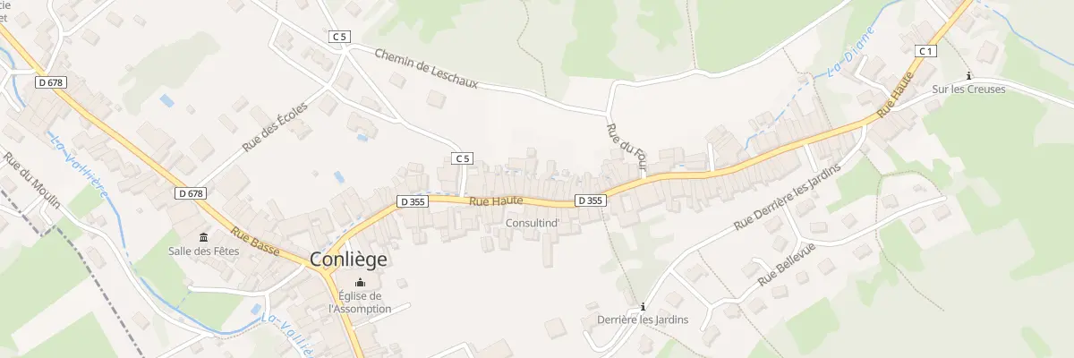 Plan du 45 Rue Haute à Conliège