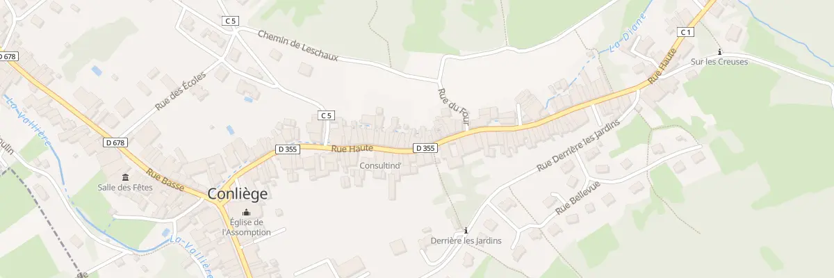 Plan du 57 Rue Haute à Conliège