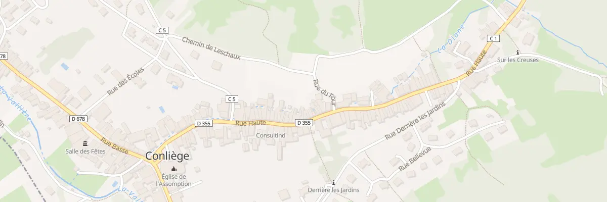 Plan du 59 Rue Haute à Conliège