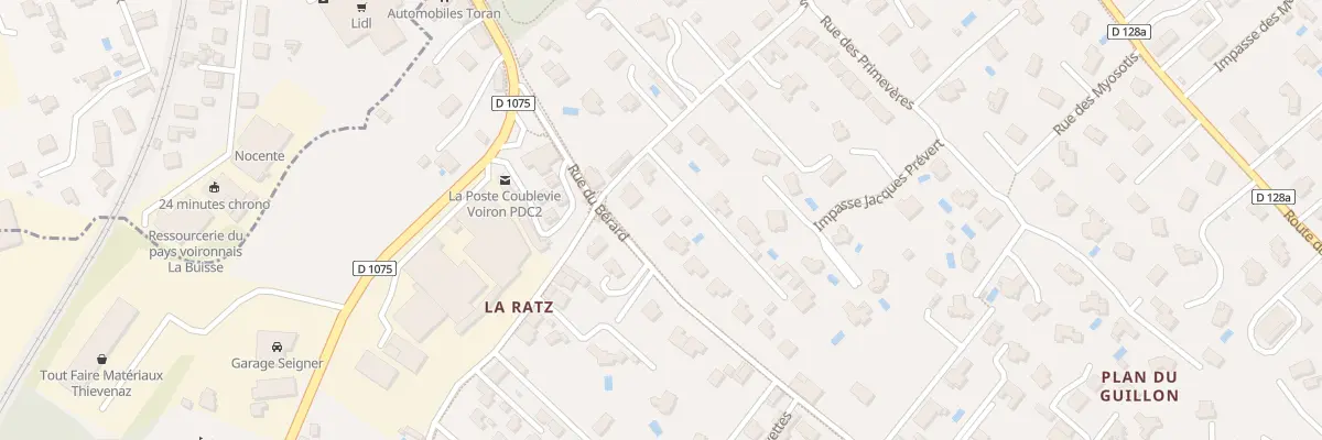 Plan du 542 Rue du Bérard à Coublevie