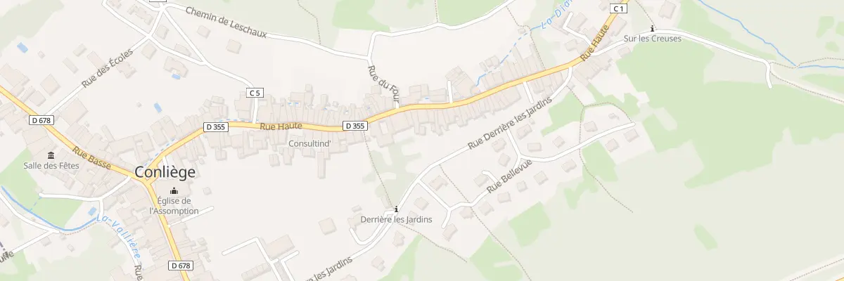 Plan du 50 Rue Haute à Conliège