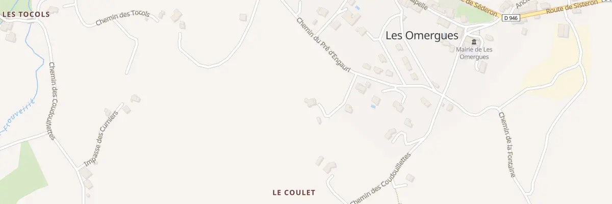 Plan du 7032 Pre d’Engauri aux Omergues
