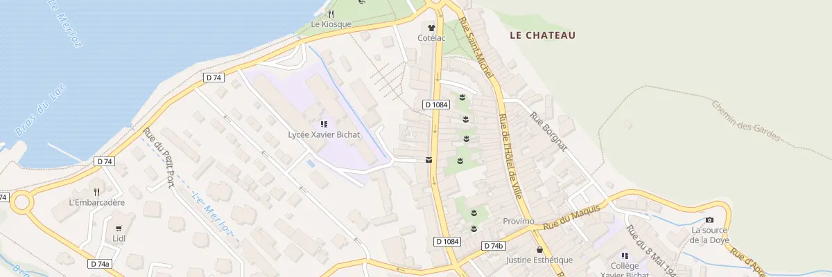 Plan du 20 Rue Docteur Mercier à Nantua