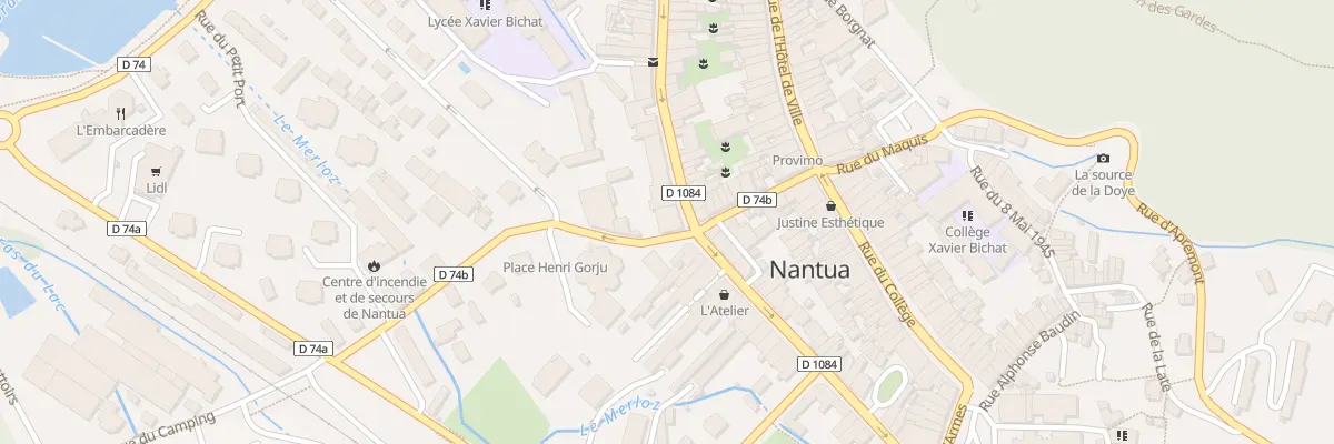 Plan de la Rue Docteur Mercier à Nantua