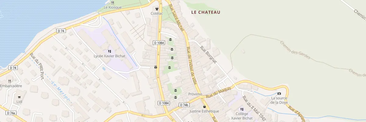 Plan du 16 Rue de l’Hotel de Ville à Nantua