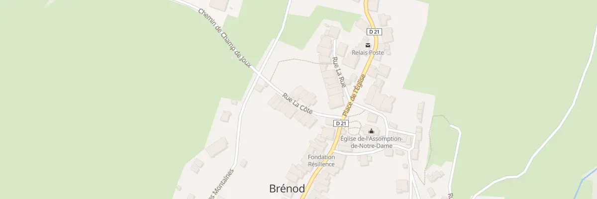 Plan du 90 Rue la Cote à Brénod