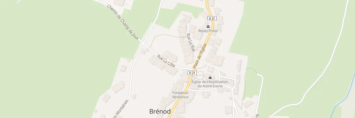 Plan du 50 Rue la Cote à Brénod
