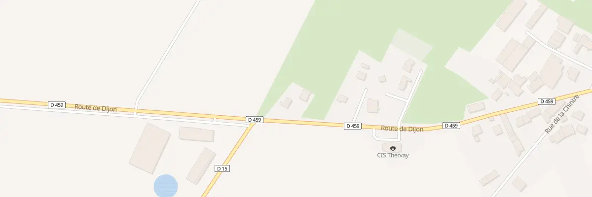 Plan du 34 Rte de Dijon à Thervay