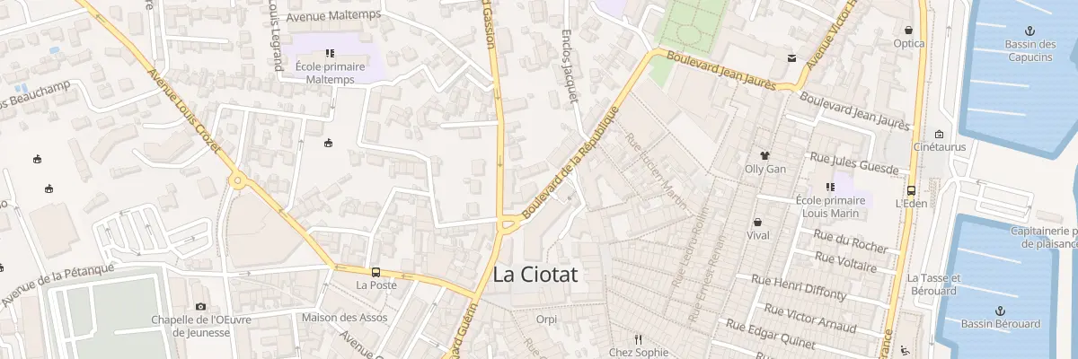 Plan du 180 Bd de la Republique à La Ciotat