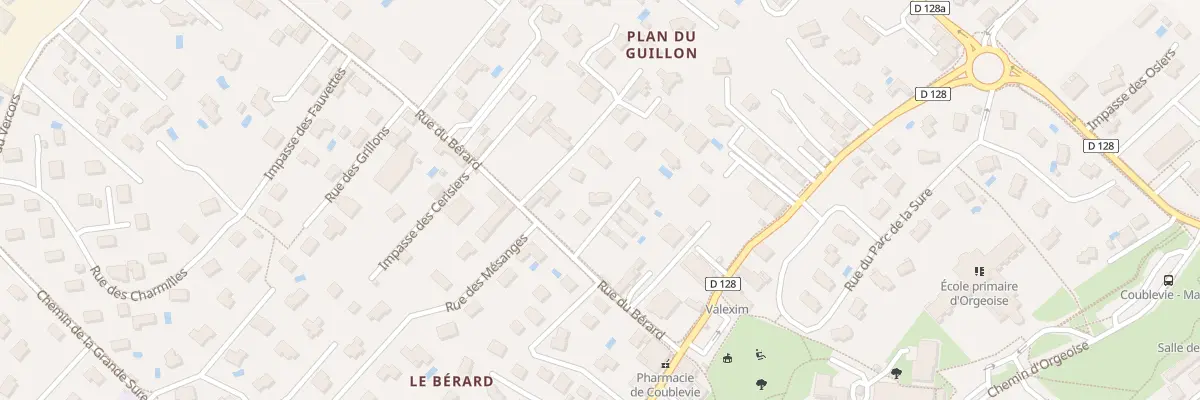 Plan du 128 Rue du Bérard à Coublevie