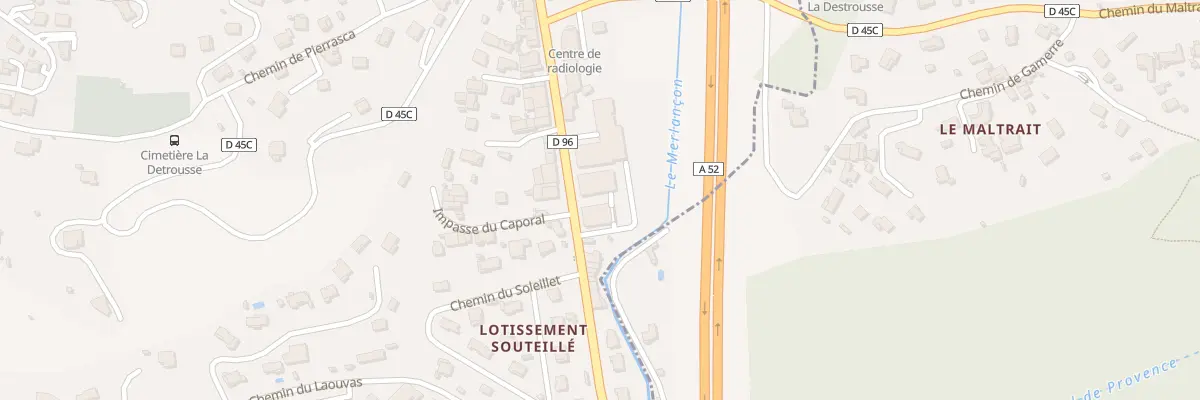 Plan du 531 N 96 de Toulon A Sisteron à La Destrousse