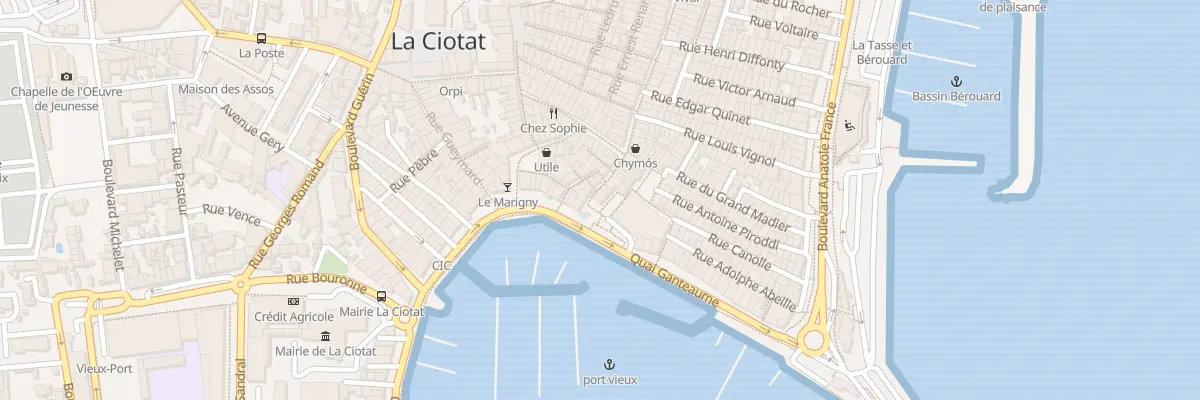 Plan du 1 Pl Emile Zola à La Ciotat