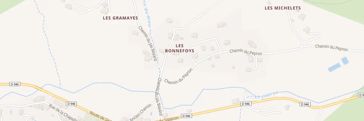 Plan du 5011 Les Bonnefoys aux Omergues