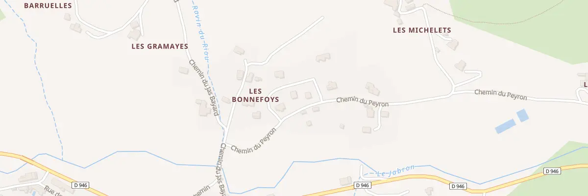 Plan du 7050 Les Bonnefoys aux Omergues