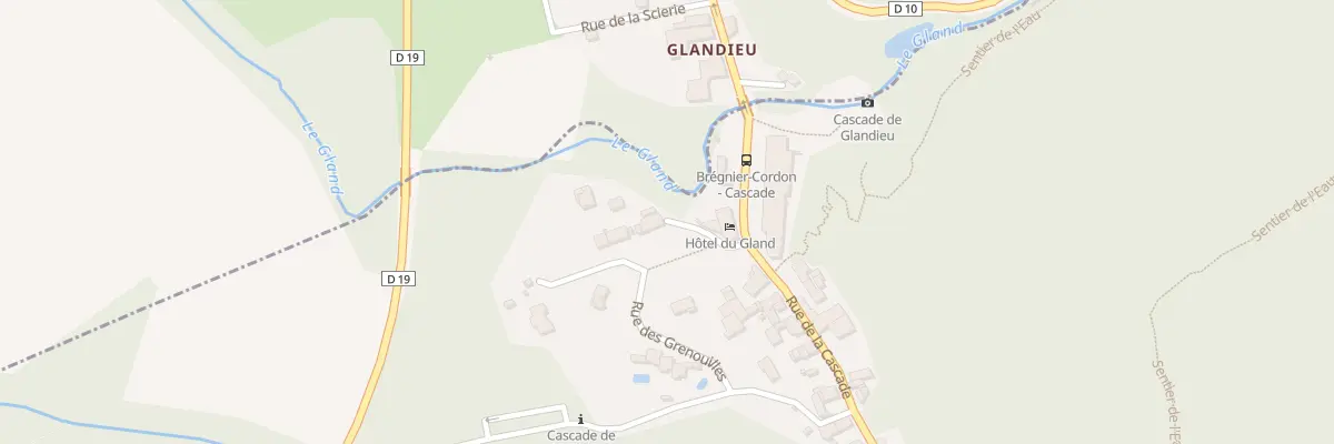 Plan du 5334 Glandieu à Brégnier-Cordon
