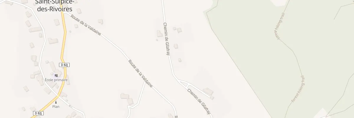Plan du 543 Che de Gilafray à Saint-Sulpice-des-Rivoires