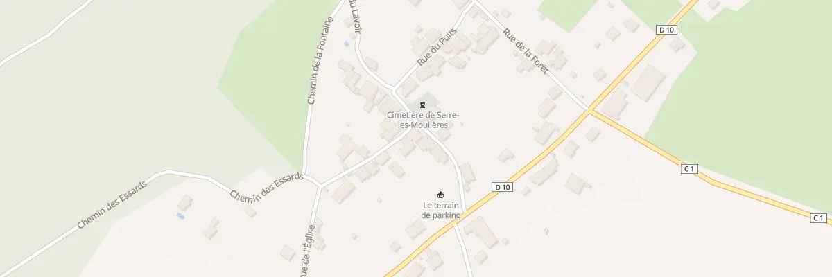 Plan du 1 Rue de l’Église à Serre-les-Moulières