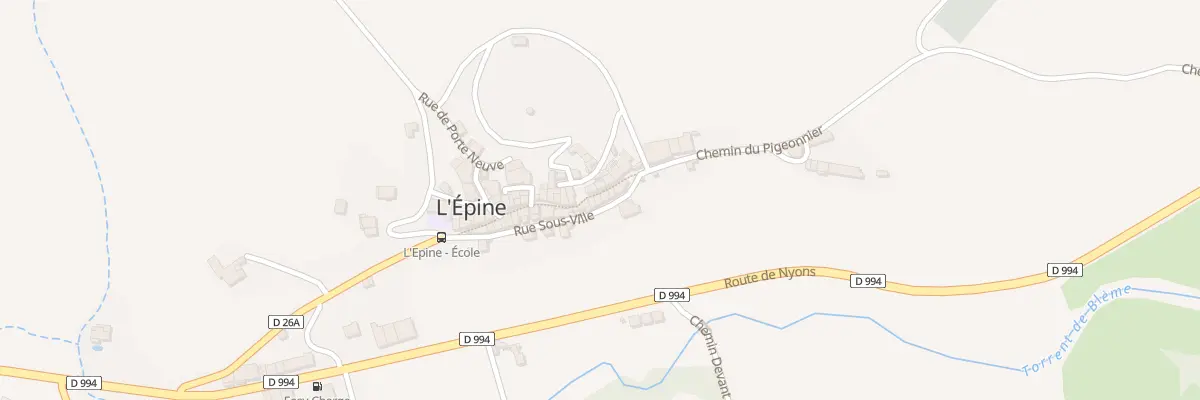 Plan du 5014 Le Village à L’Épine