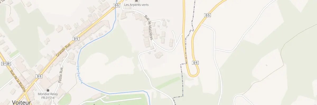 Plan du 28 Rue de Maizieres à Voiteur