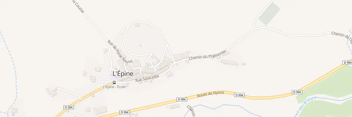 Plan du Village à L’Épine