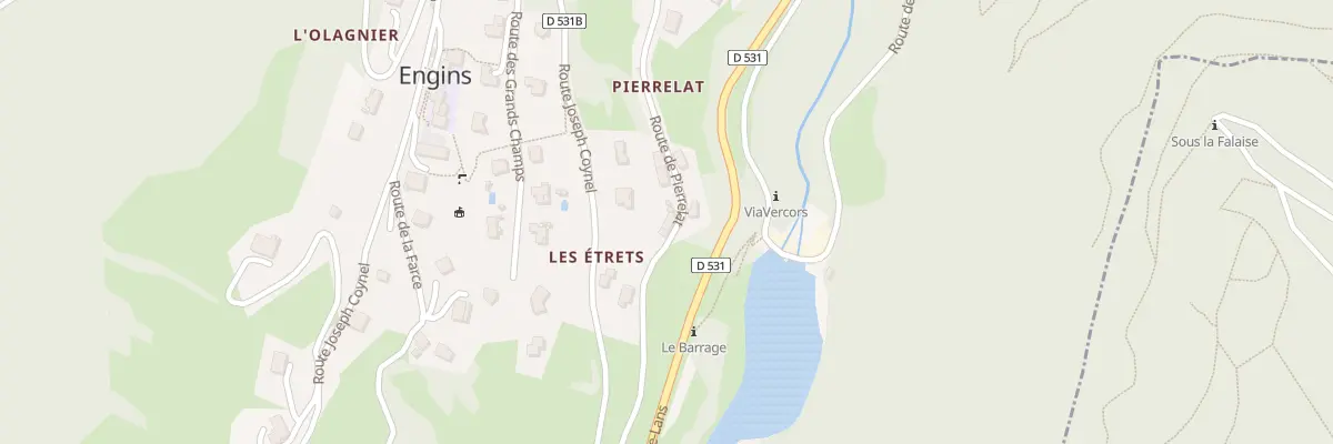 Plan du 1580 Rte de Pierrelat à Engins