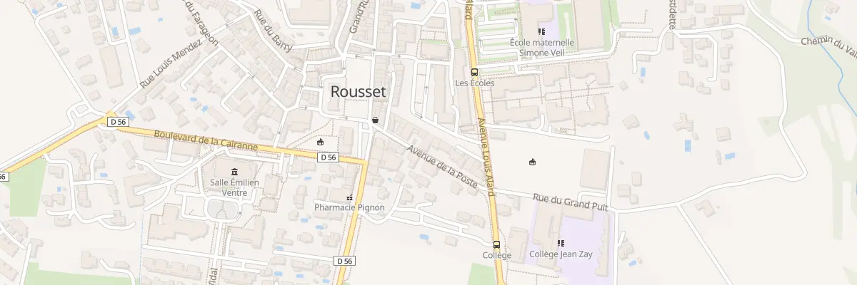Plan du 13 Av de la Poste à Rousset