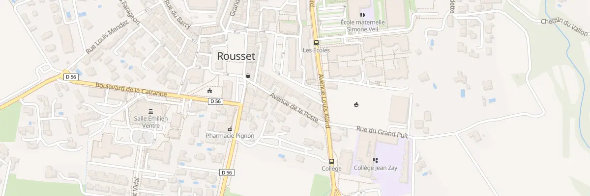 Plan du 17 Av de la Poste à Rousset
