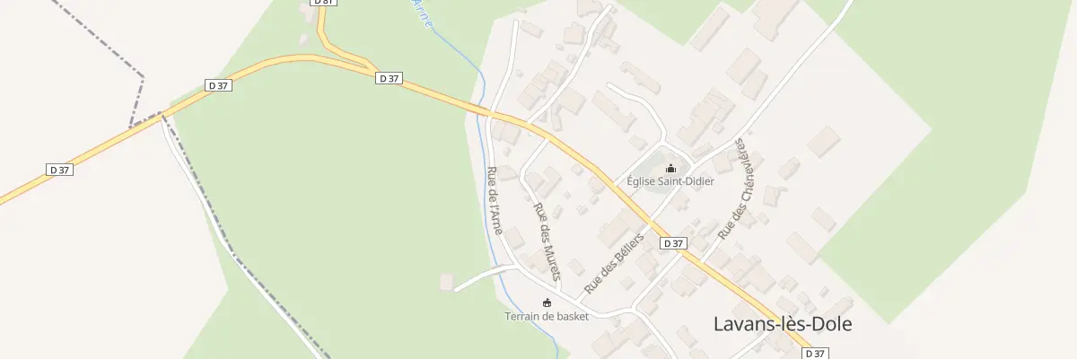 Plan du 1 Rue des Murets à Lavans-lès-Dole