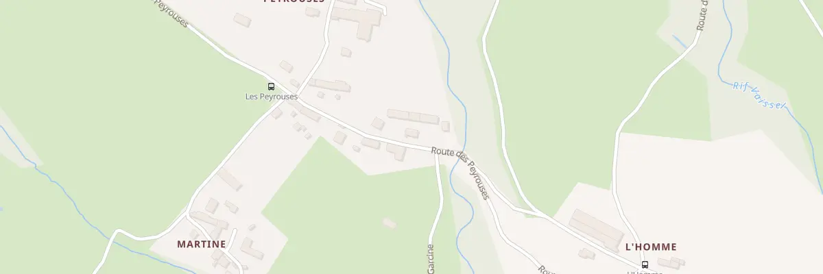 Plan du 981 Rte des Peyrouses à Roissard