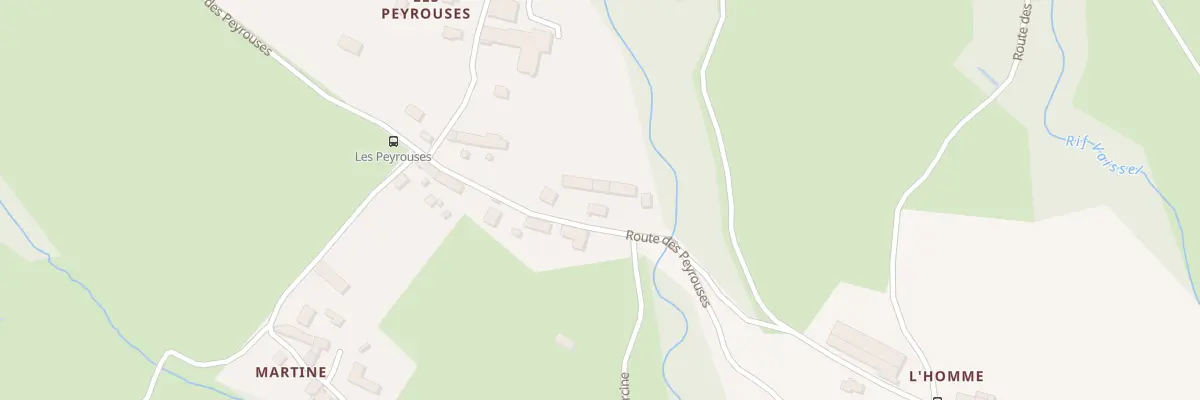 Plan du 963 Rte des Peyrouses à Roissard