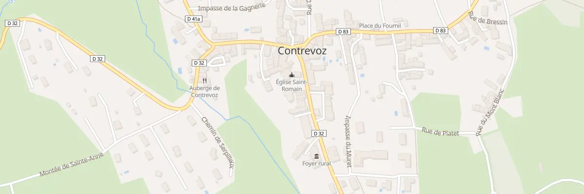 Plan du 64 Rte des Alpes à Contrevoz