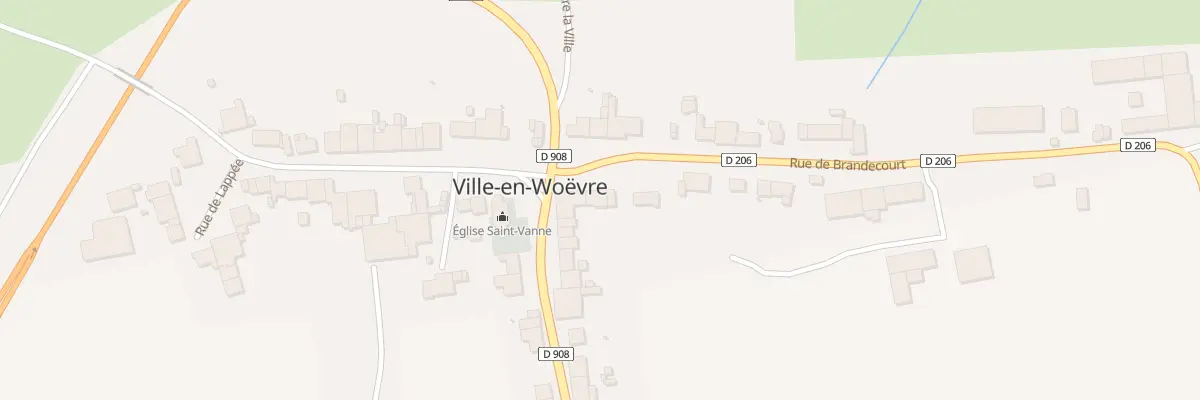 Plan du 2 Rue de Brandecourt à Ville-en-Woëvre