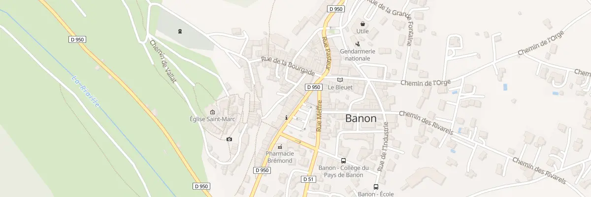 Plan du 40 Pl de la République à Banon