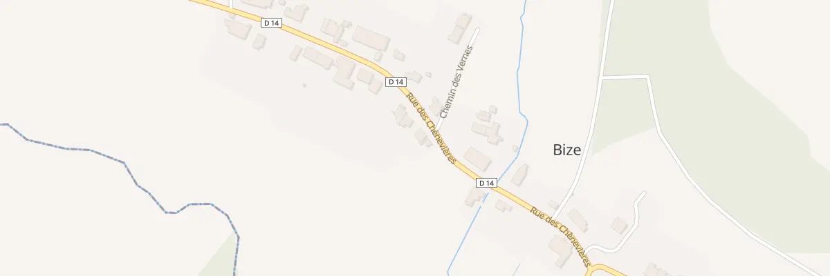 Plan du 11 Rue des Chenevieres à Bize