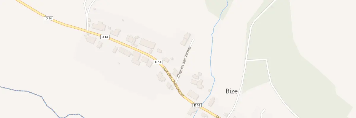 Plan du 20 Rue des Chenevieres à Bize