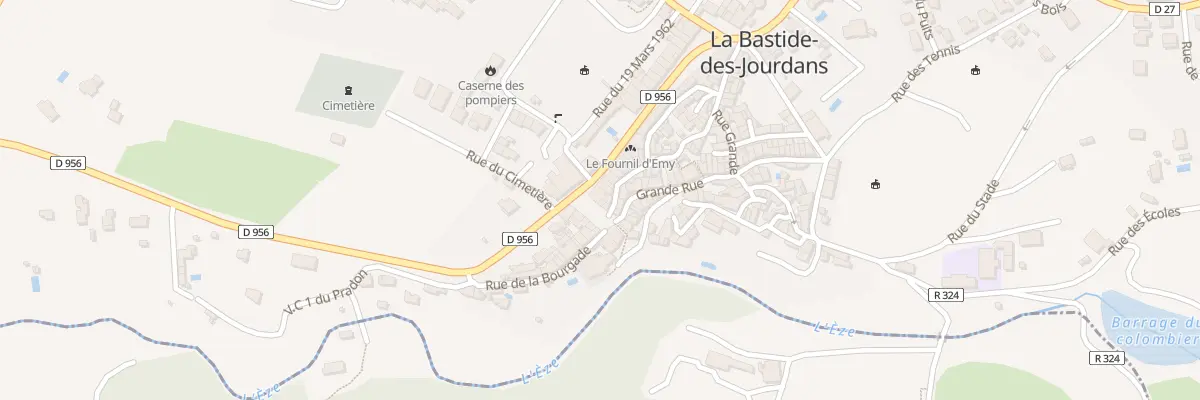 Plan du 2 Pl de la République à La Bastide-des-Jourdans