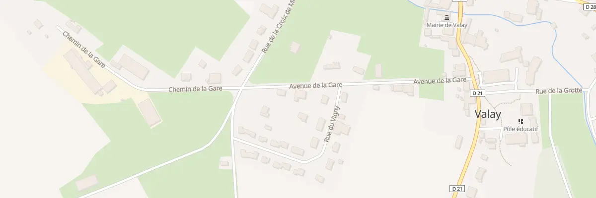 Plan du 21 Av de la Gare à Valay