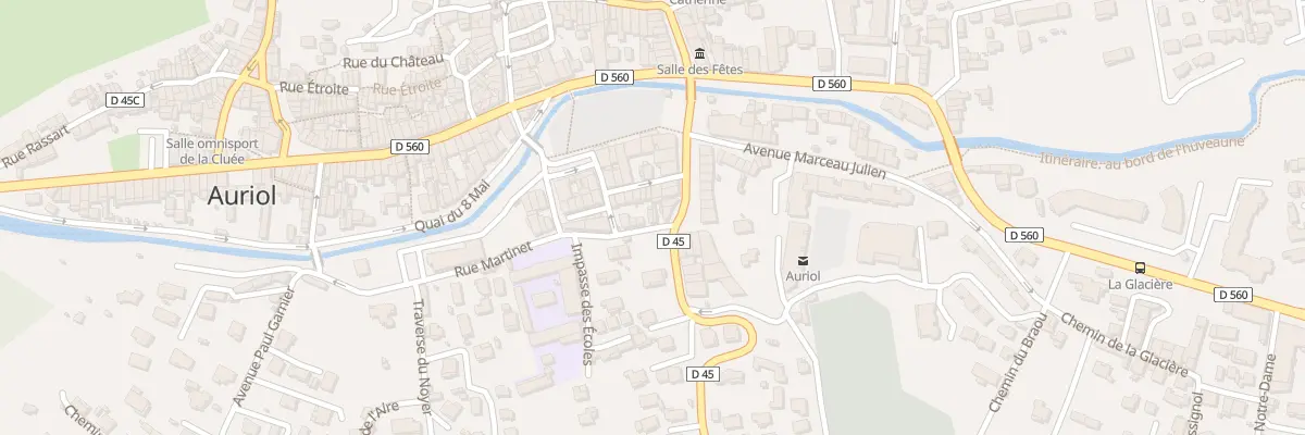 Plan du 1 Rue des Ecoles à Auriol