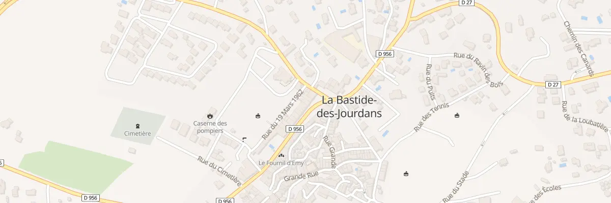 Plan de la Rue du 19 Mars 1962 à La Bastide-des-Jourdans