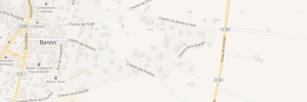 Plan du 361 Che de la Grange à Banon