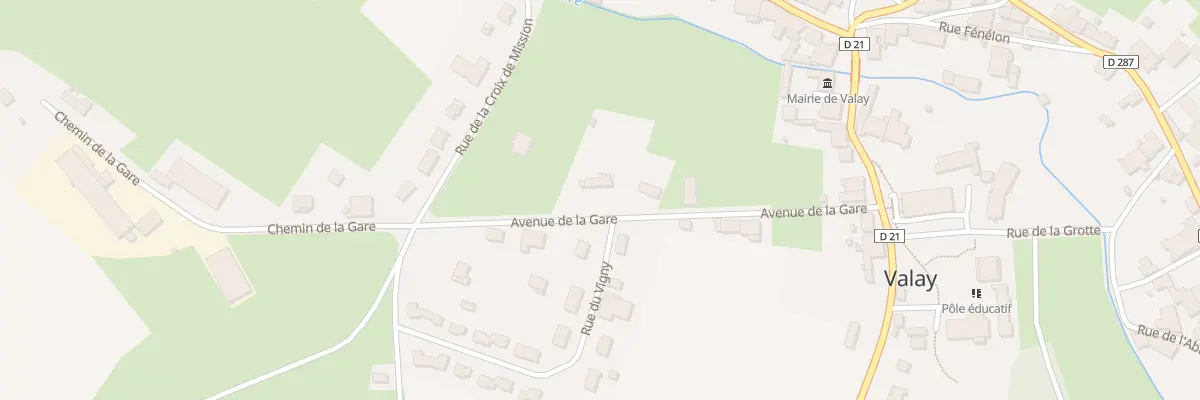 Plan du 14 Av de la Gare à Valay
