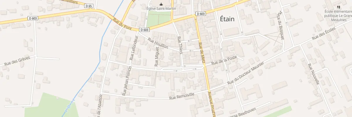 Plan du 6 Rue Thiers à Étain