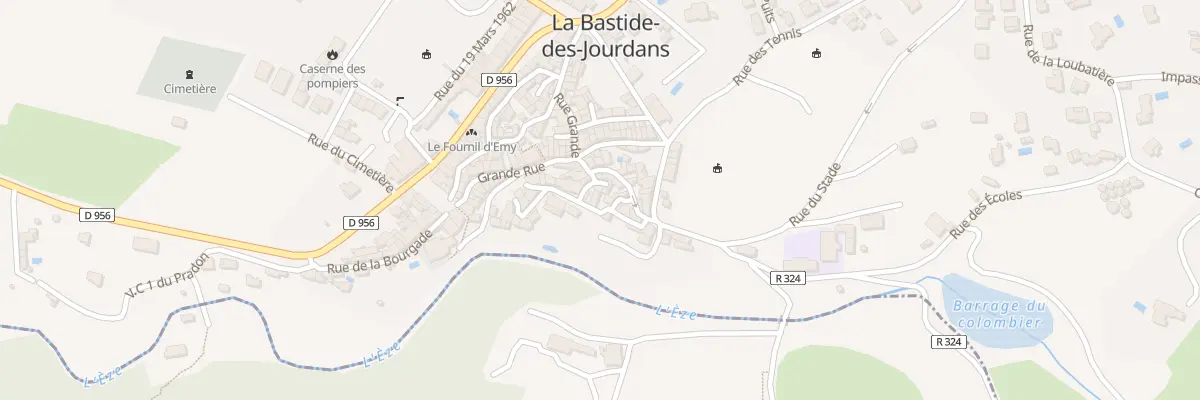 Plan du 16 Rue sous le Château à La Bastide-des-Jourdans